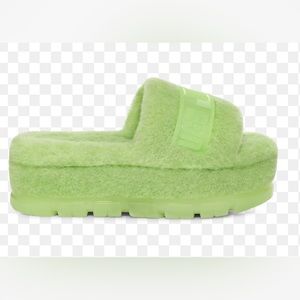 UGG Fluffita Women's Slide Parakeet Green Slipper Slide US: 8 M #1131971 NWOT